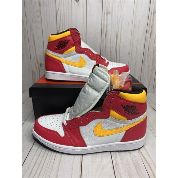 Nike Air Jordan Retro High Light Fusion Red Yellow Mens Size 12